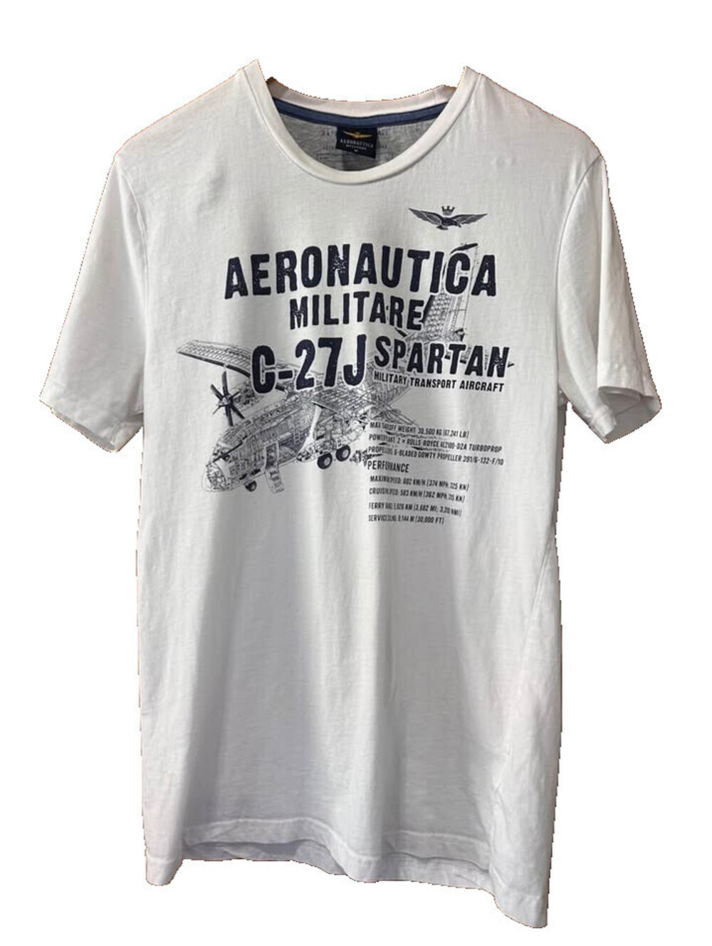 Aeronautica Militare C-27J Spartan Graphic TShirt Men's White Italian Air Force